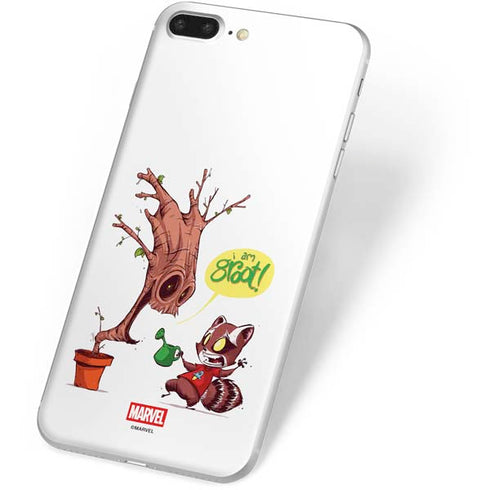 Marvel Rocket Raccoon and Groot Tall Tails iPhone 8 Plus Skin